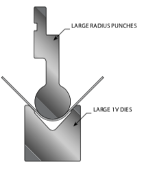 Large radius Punch , Large 1 V Die , matrix,